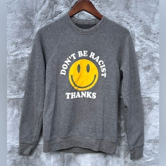 EUC Smiley Face Sweatshirt extra soft Terry cloth Size Small no tags - Picture 1 of 4